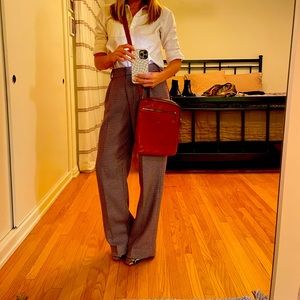 Il Bisonte vintage leather parcel purse, crossbody strap is adjustable, brown